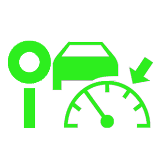 Adaptive Cruise Control (ACC) with Low Speed Follow Indicator (White/Green)